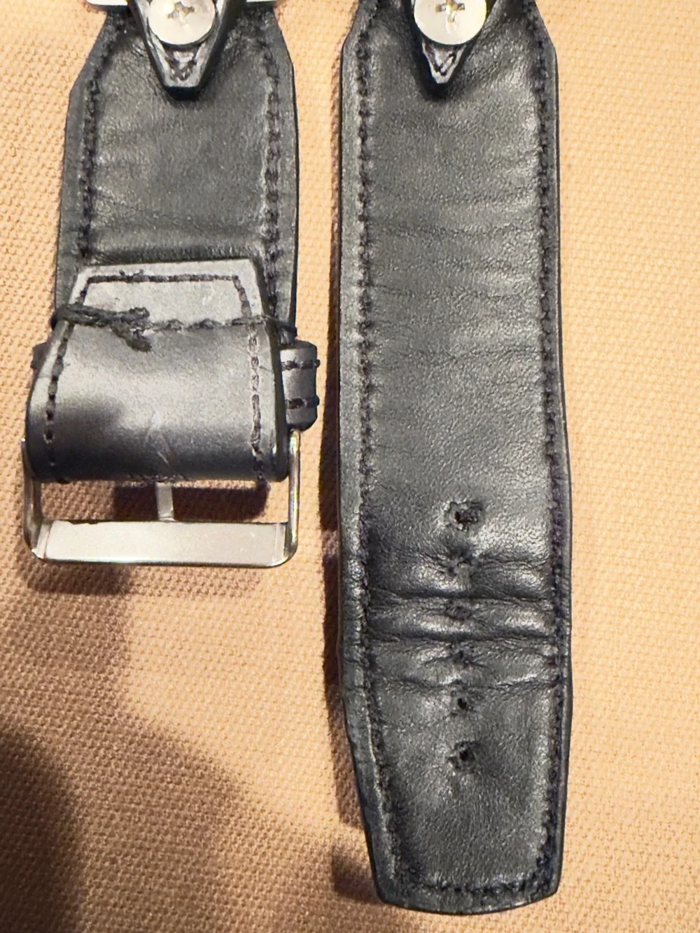 Upcycled Unisex Vernis Embossed Black Apple Watch Band